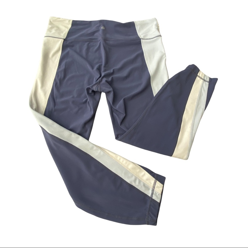 Athleta Womens Leggings Salutation Colorblock Asymmetrical Gray Ivory Size XL - Picture 5 of 14